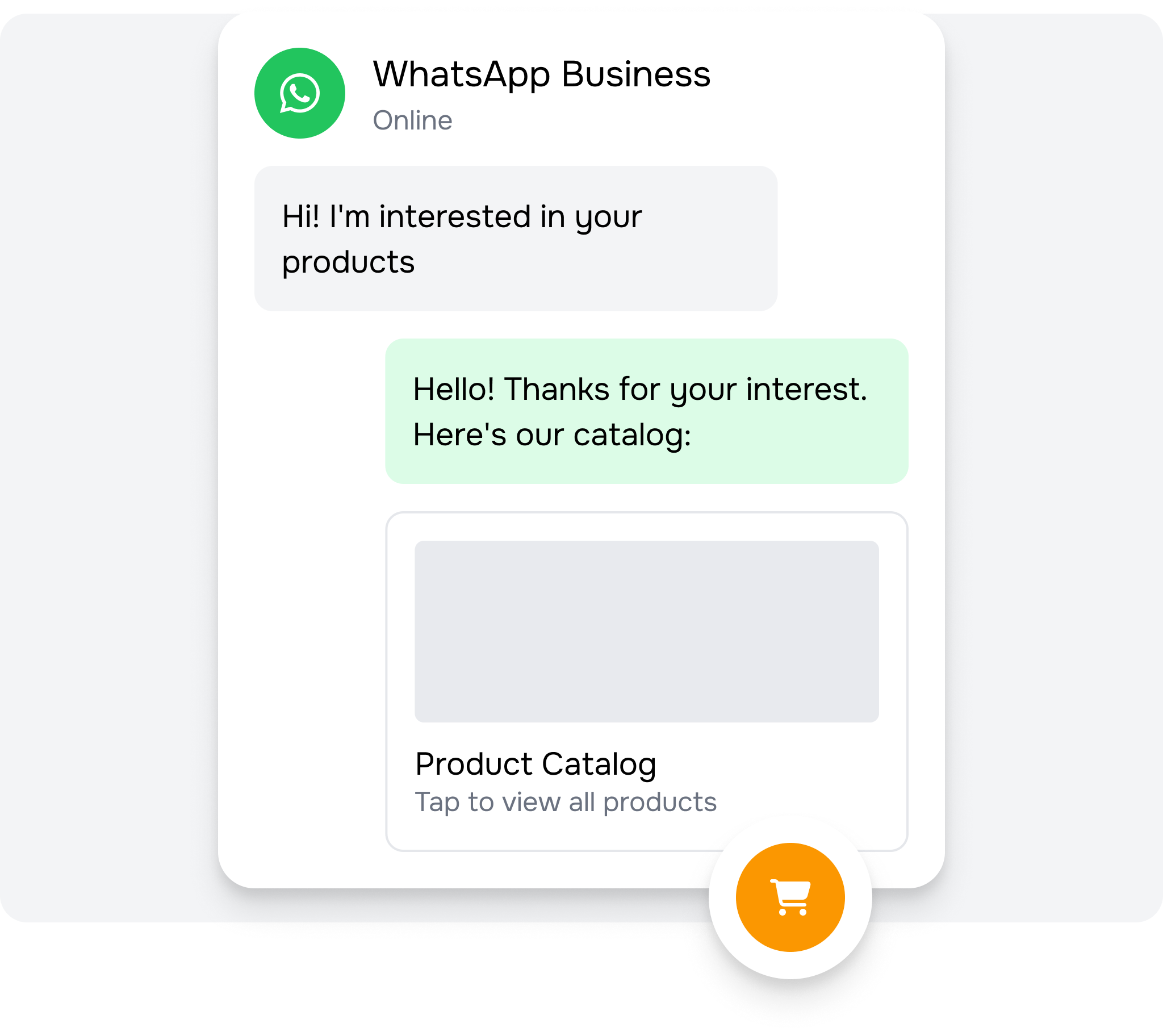 WhatsApp Commerce Interface